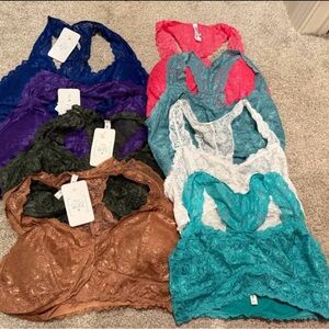 Zenana Outfitters Lace Bralette Set - Blue, Pink, Green, Black, White, Brown
